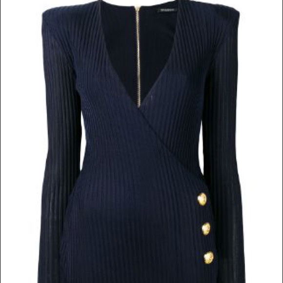 * SOLD* Brand new Balmain Wrap Around Knit Dress - Picture 7 of 7
